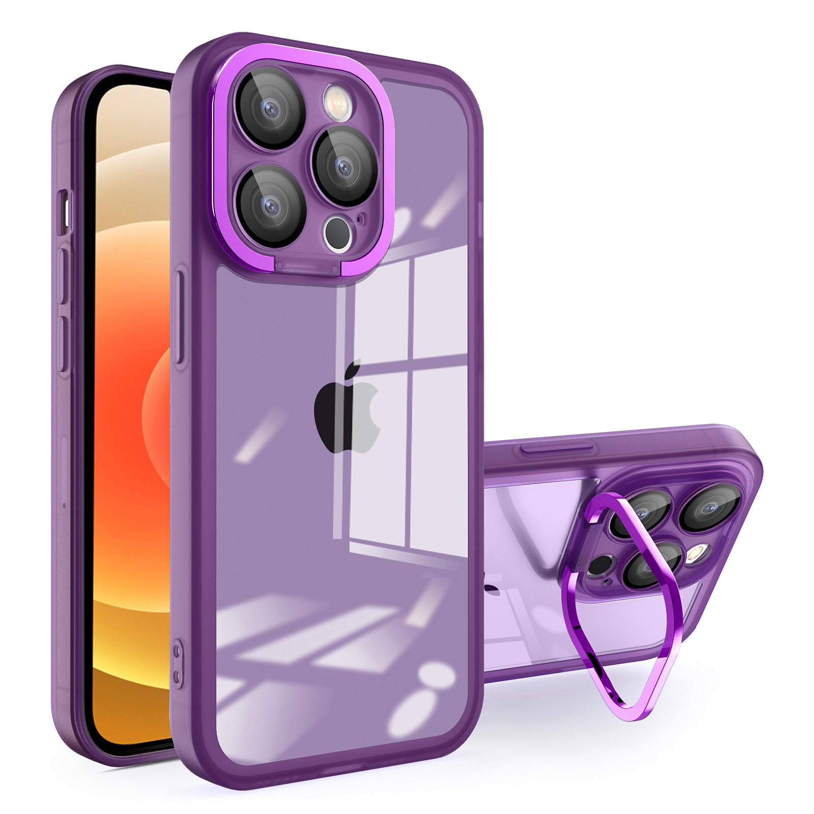 Til iPhone 12 Pro 6,1 tommer galvanisering PC Støttebetræk Matt TPU telefoncover med linsebeskytter Til iPhone 12 Pro 6,1 tommer galvanisering PC Støttebetræk Matt TPU telefoncover med linsebeskytter